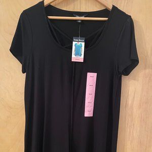COPY - Terre Bleue Women's Caged Neck Sharkbite Hem Top - Small  NWT